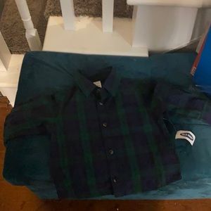 Toddler boy button down plaid shirt
